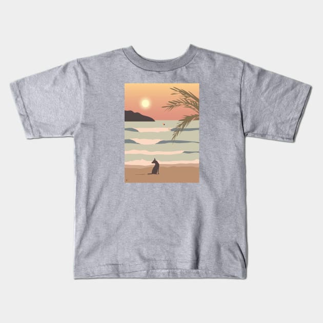 Sunset in Sayulita, Mexico Kids T-Shirt by lymancreativeco